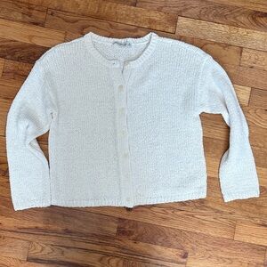 Abercrombie & Fitch Cream Cardigan Sweater